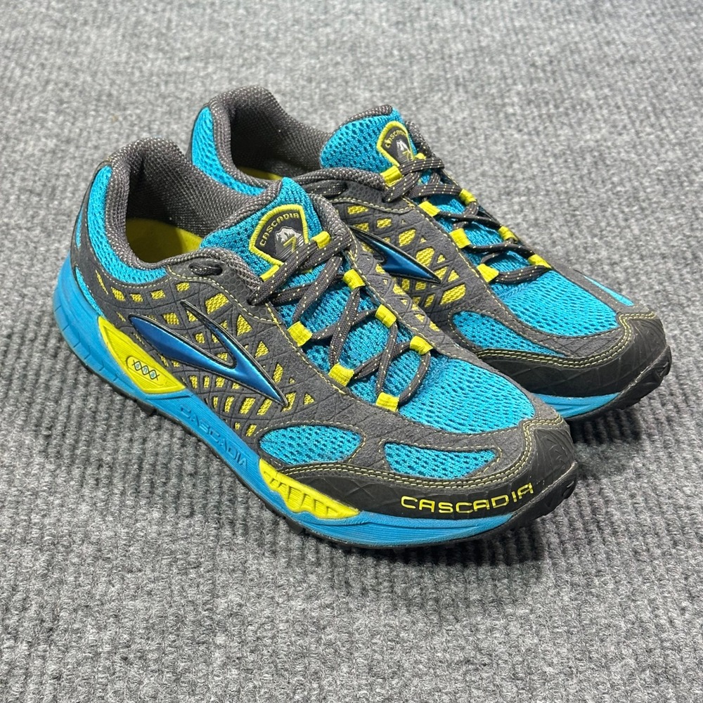 Brooks Trail Running Shoes Mens 11.5 Cascadia 7 Hiking Sneaker 1101151D845 MINT